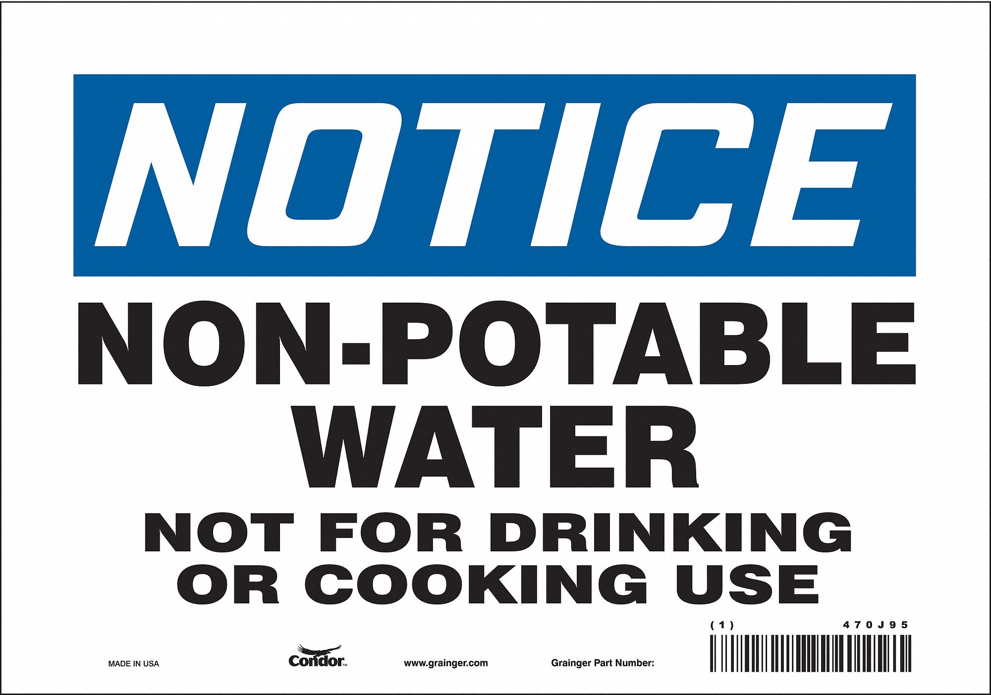 Safety Sign: Vinyl, Adhesive Sign Mounting, 7 in x 10 in Nominal Sign Size, Not Retroreflective