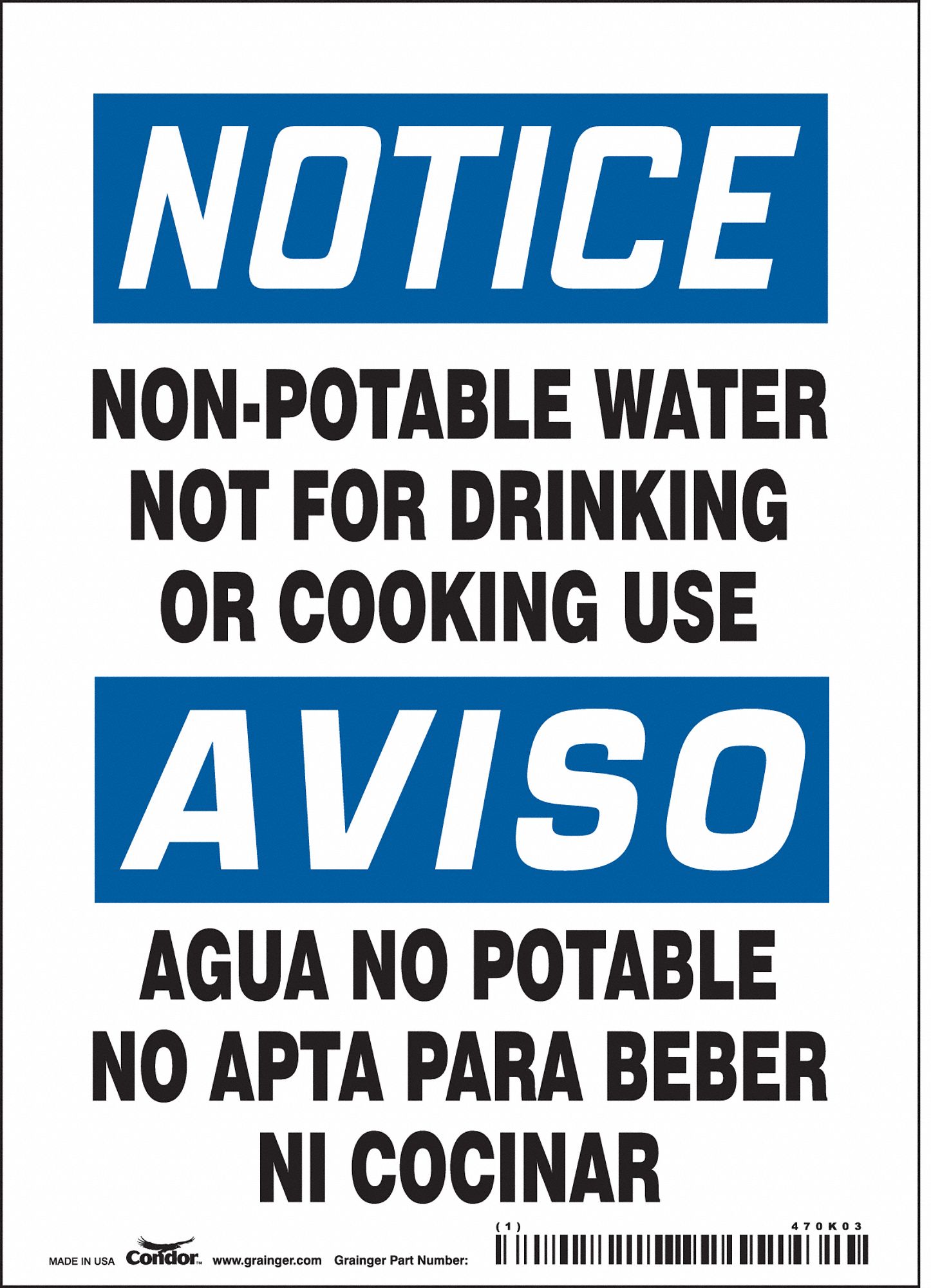 Safety Sign: Vinyl, Adhesive Sign Mounting, 7 in x 5 in Nominal Sign Size, Not Retroreflective
