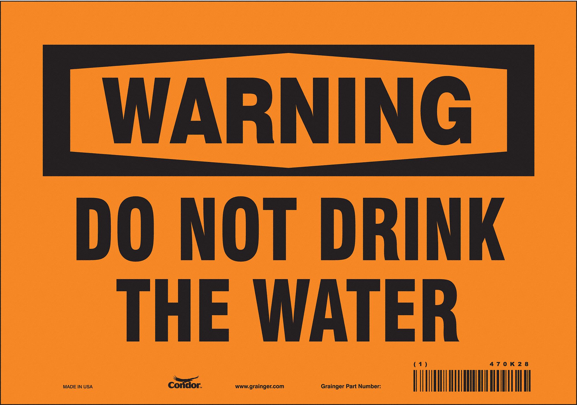 Safety Sign: Vinyl, Adhesive Sign Mounting, 7 in x 10 in Nominal Sign Size, Not Retroreflective