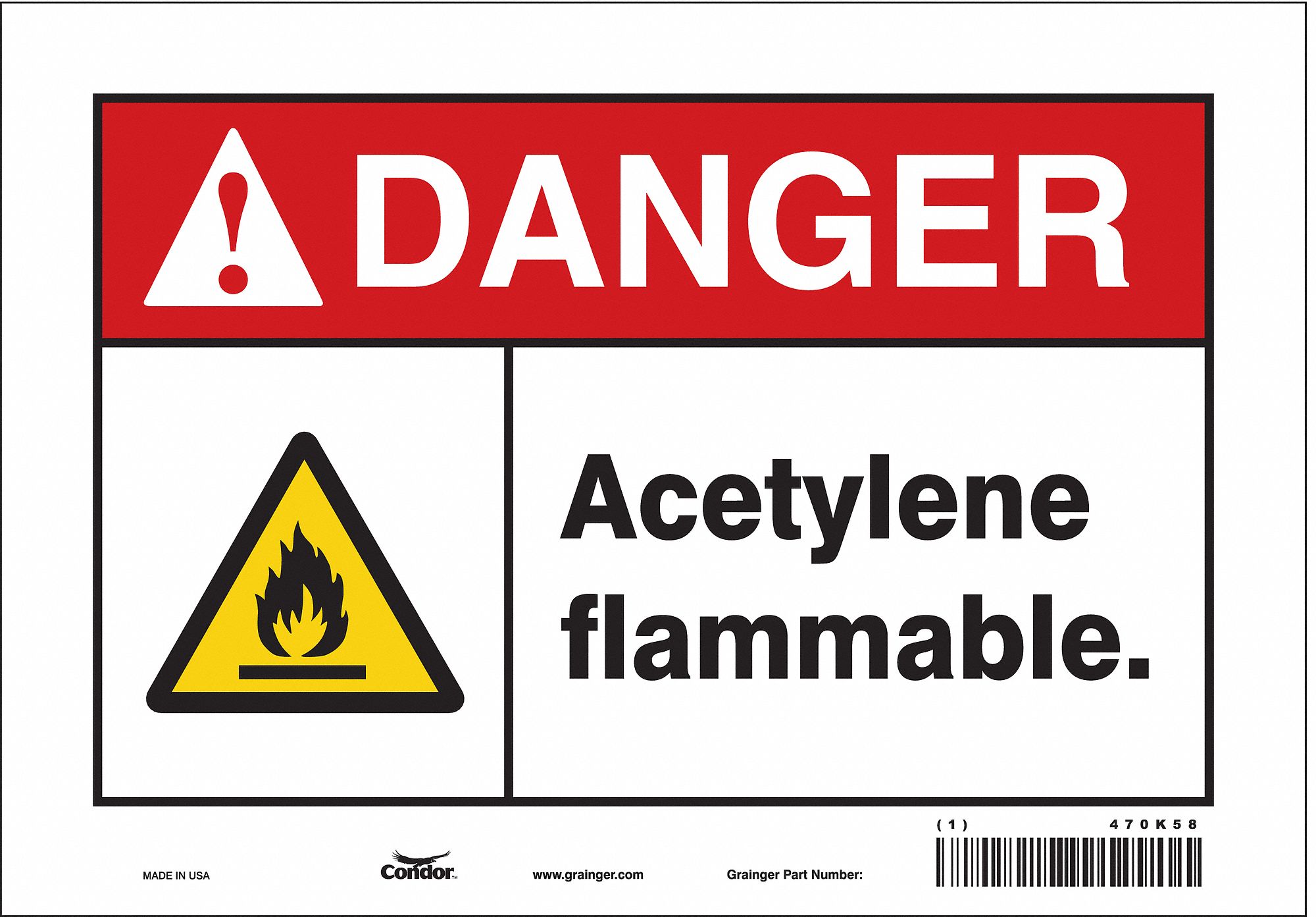 Safety Sign: Vinyl, Adhesive Sign Mounting, 7 in x 10 in Nominal Sign Size, Not Retroreflective