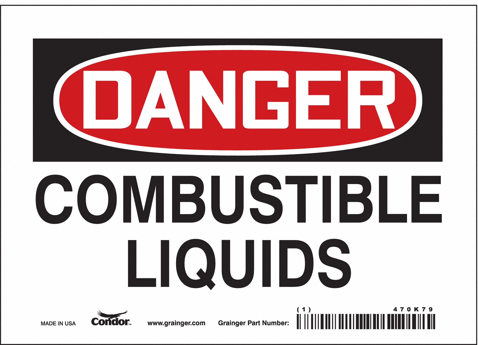 Safety Sign: Vinyl, Adhesive Sign Mounting, 5 in x 7 in Nominal Sign Size, Not Retroreflective