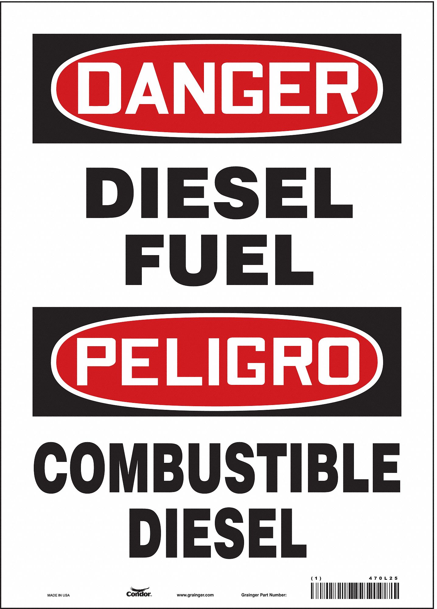 Safety Sign: Vinyl, Adhesive Sign Mounting, 14 in x 10 in Nominal Sign Size, Not Retroreflective