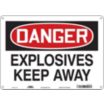Danger: Explosives Keep Away Signs