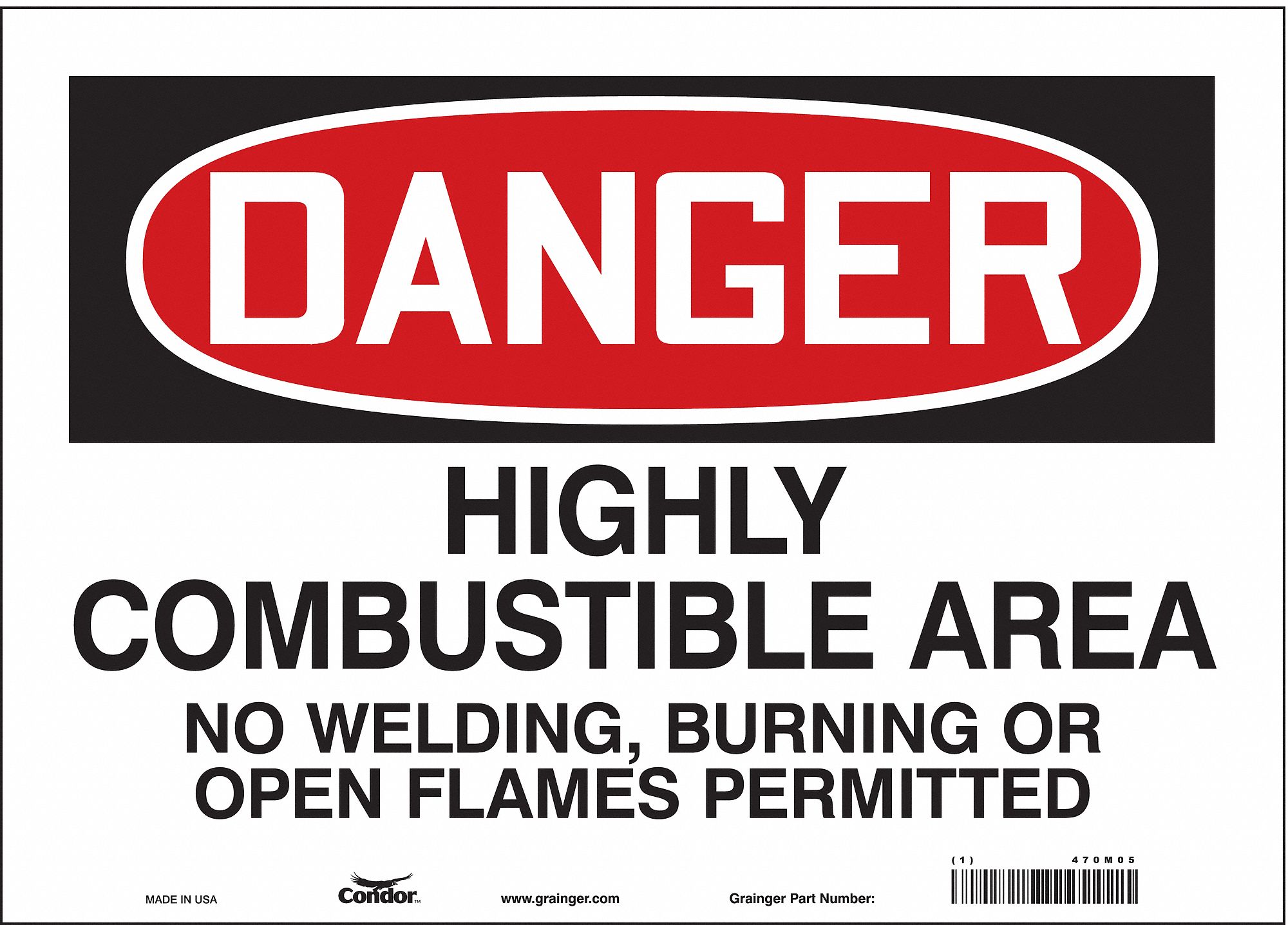 Safety Sign: Vinyl, Adhesive Sign Mounting, 10 in x 14 in Nominal Sign Size, Not Retroreflective