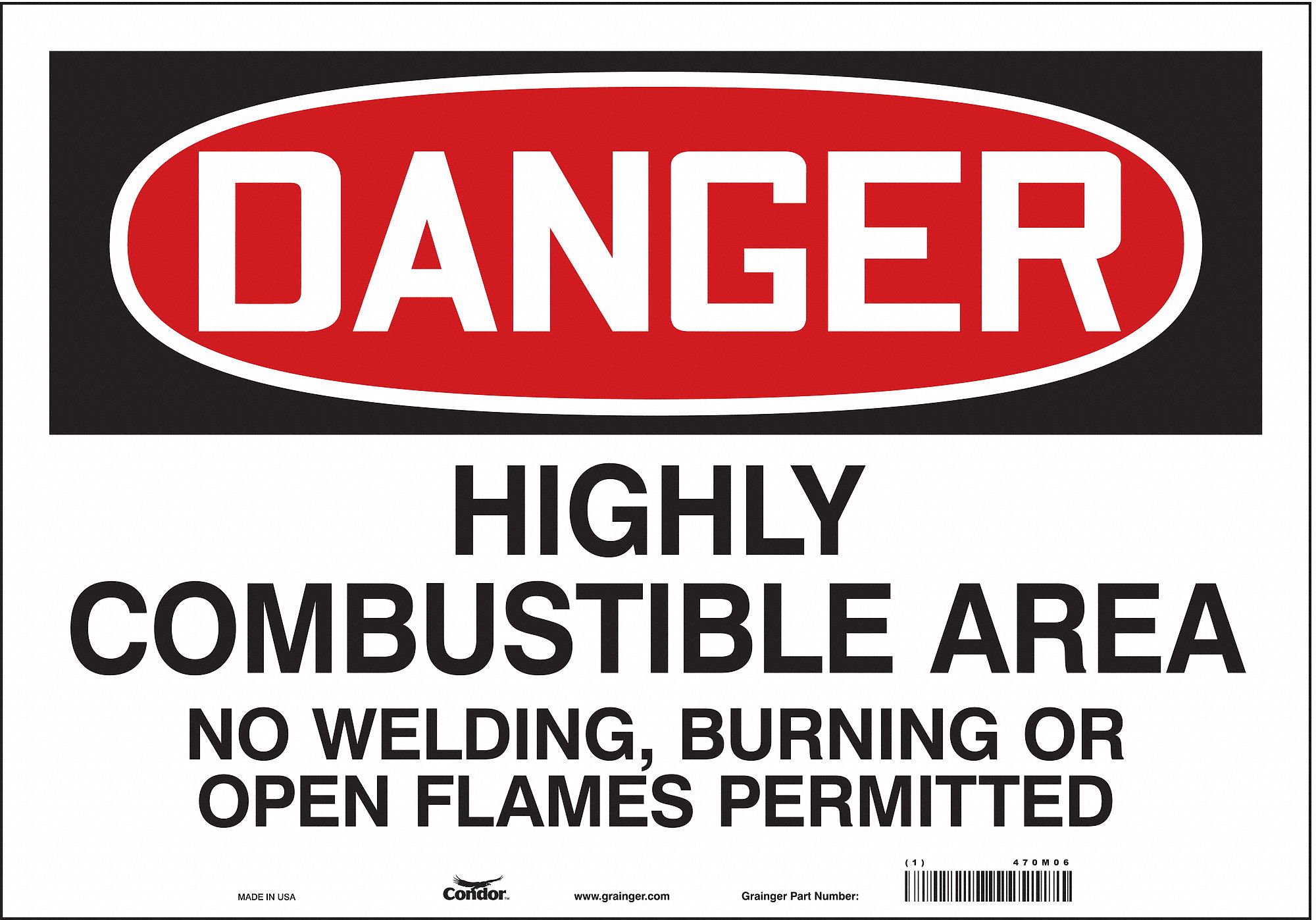 Safety Sign: Vinyl, Adhesive Sign Mounting, 14 in x 20 in Nominal Sign Size, Not Retroreflective