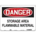 Danger: Storage Area Flammable Material Signs