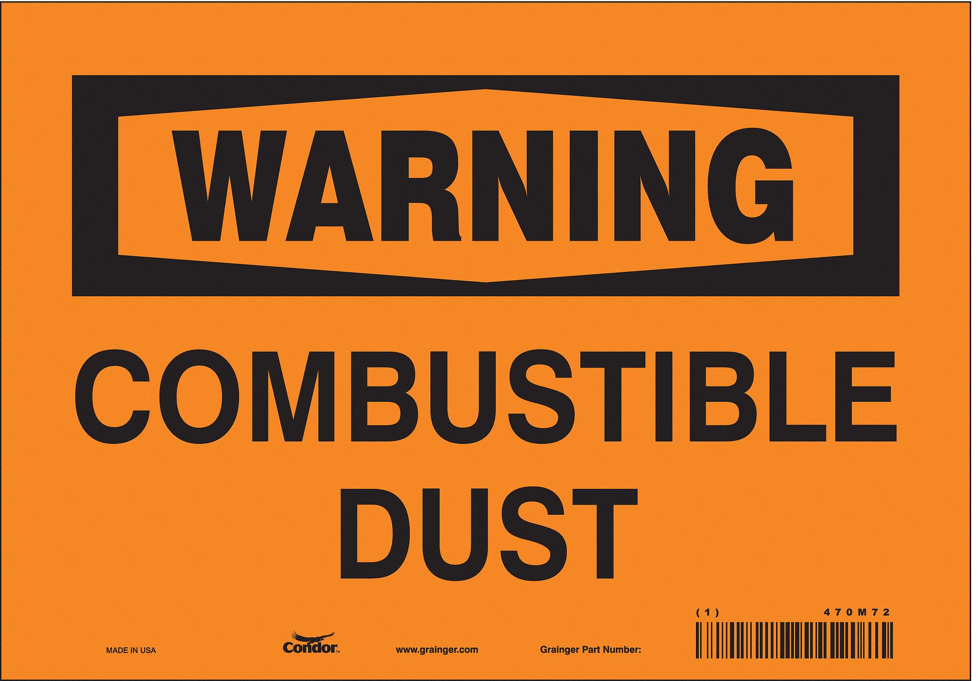 Safety Sign: Vinyl, Adhesive Sign Mounting, 7 in x 10 in Nominal Sign Size, Not Retroreflective