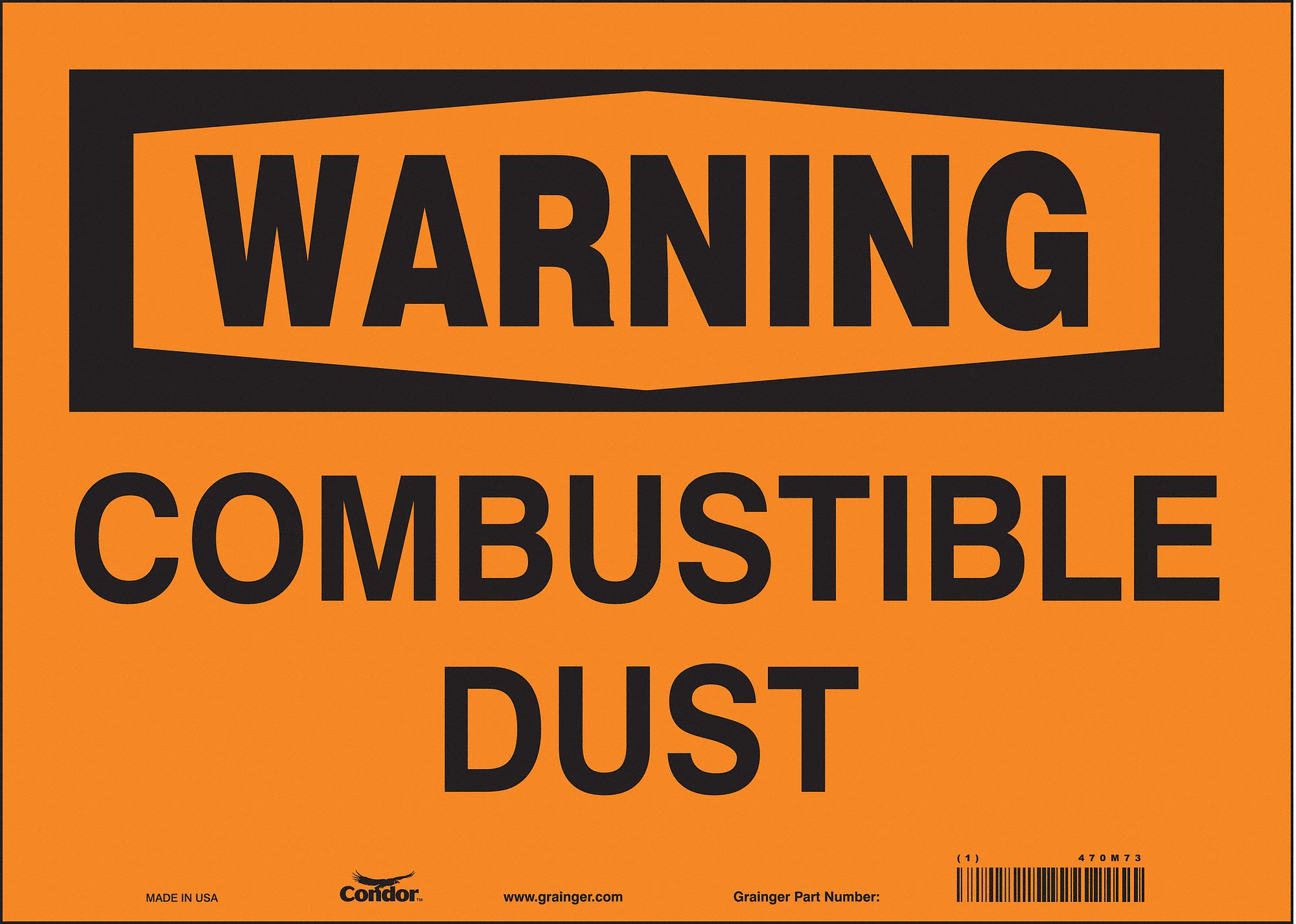 Safety Sign: Vinyl, Adhesive Sign Mounting, 10 in x 14 in Nominal Sign Size, Not Retroreflective