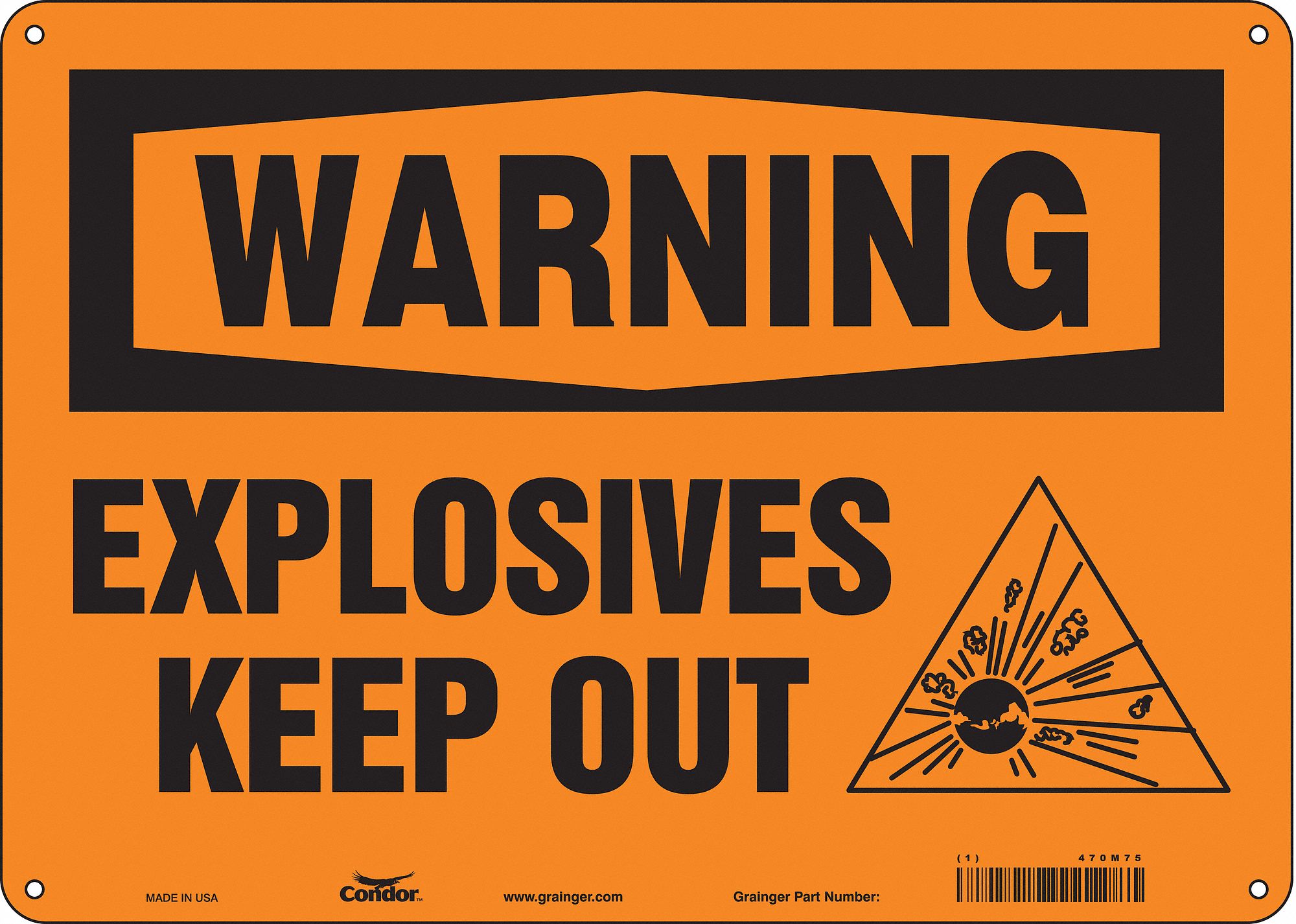 Safety Sign, 10 in x 14 in, Aluminum