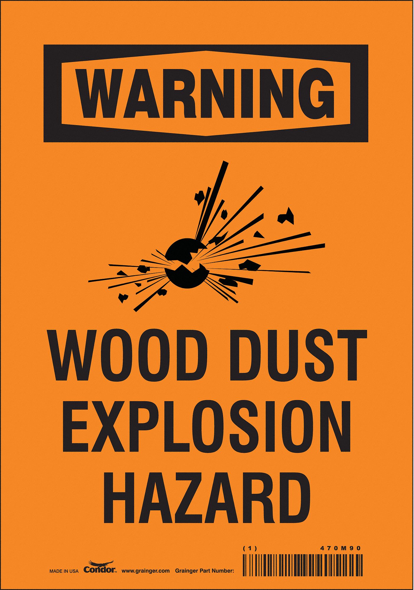Safety Sign: Vinyl, Adhesive Sign Mounting, 10 in x 7 in Nominal Sign Size, Not Retroreflective