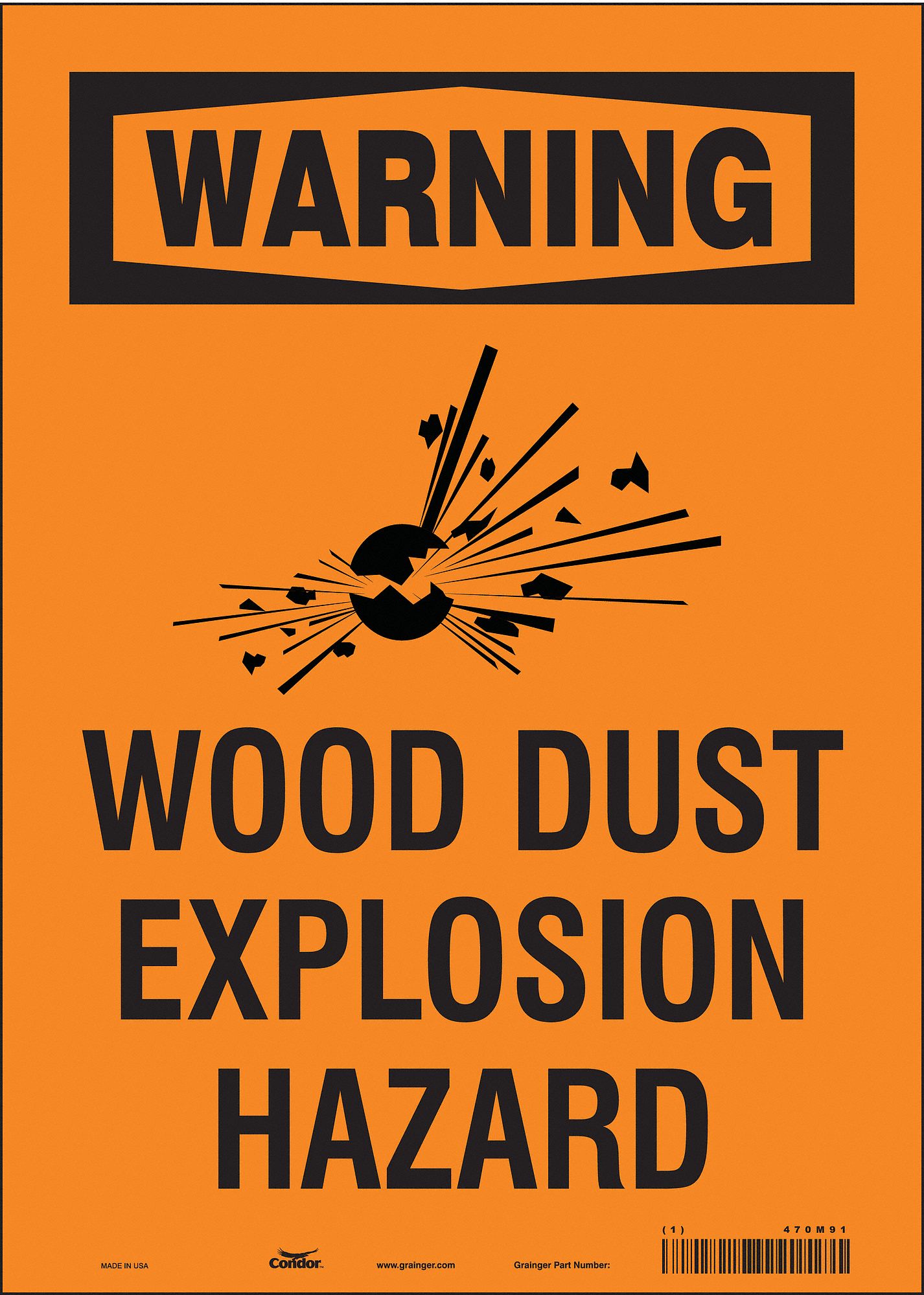 Safety Sign: Vinyl, Adhesive Sign Mounting, 14 in x 10 in Nominal Sign Size, Not Retroreflective