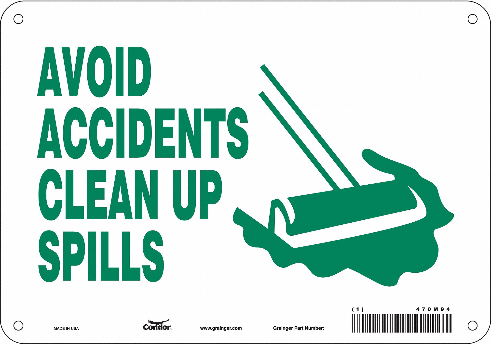 Safety Sign, 7 in x 10 in, Aluminum