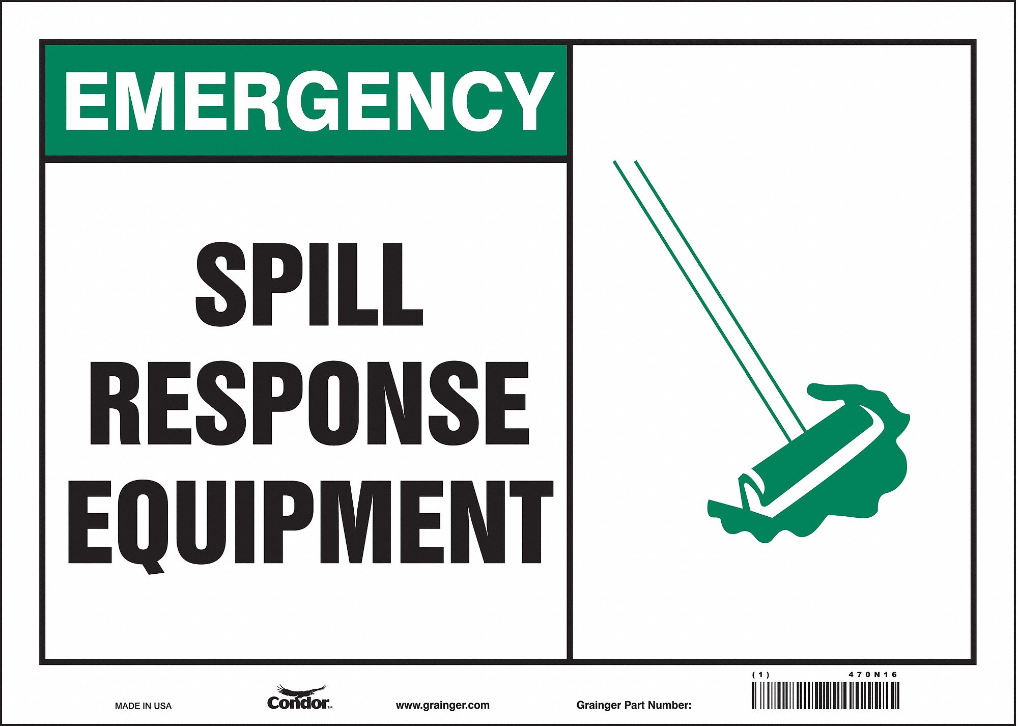 Safety Sign: Vinyl, Adhesive Sign Mounting, 10 in x 14 in Nominal Sign Size, Not Retroreflective