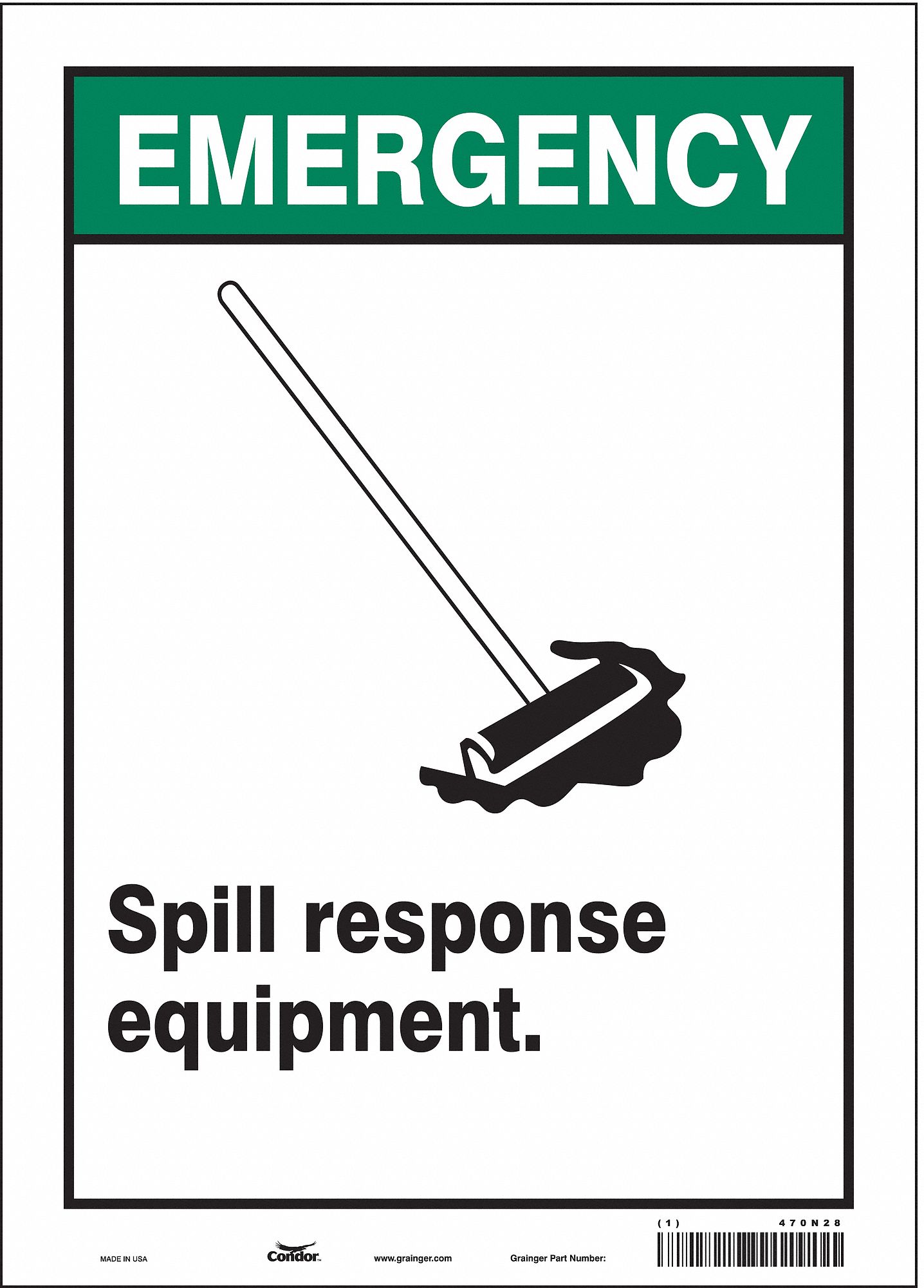 Safety Sign: Vinyl, Adhesive Sign Mounting, 14 in x 10 in Nominal Sign Size, Not Retroreflective