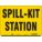SAFETY SIGN, ALUMINUM, MOUNTING HOLES, 10 IN X 14 IN NOMINAL SIGN SIZE, 0.032 IN THICK, SPILL KIT STATION