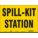 SAFETY SIGN, VINYL, ADHESIVE MOUNT, 10 IN X 14 IN NOMINAL SIGN SIZE, NOT RETROREFLECTIVE, SPILL KIT STATION
