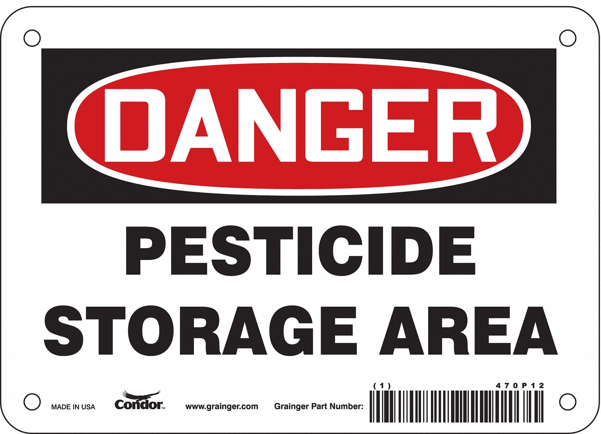 Safety Sign: Vinyl, Adhesive Sign Mounting, 5 in x 7 in Nominal Sign Size, Not Retroreflective, Wall