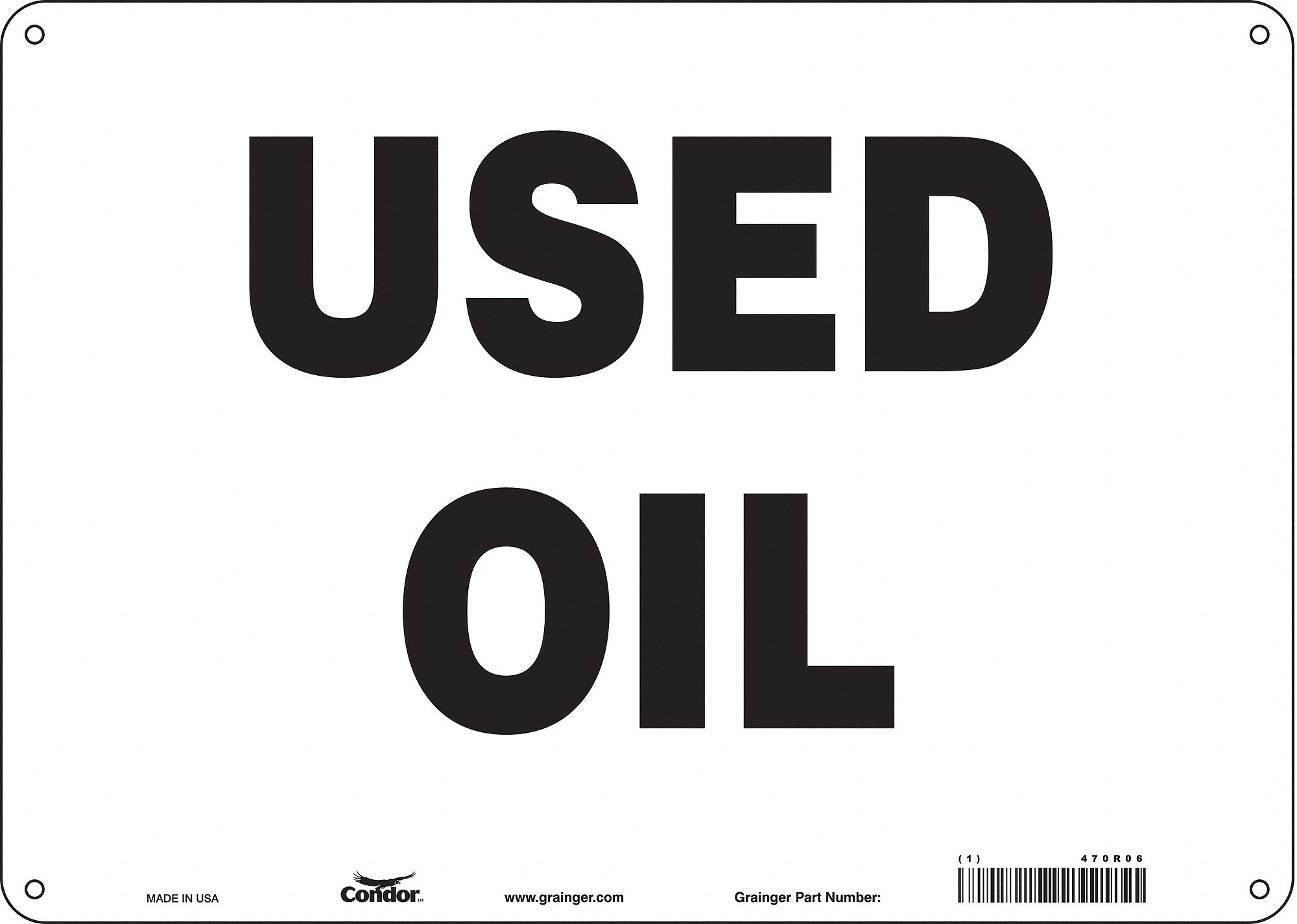 Safety Sign, 10 in x 14 in, Fiberglass