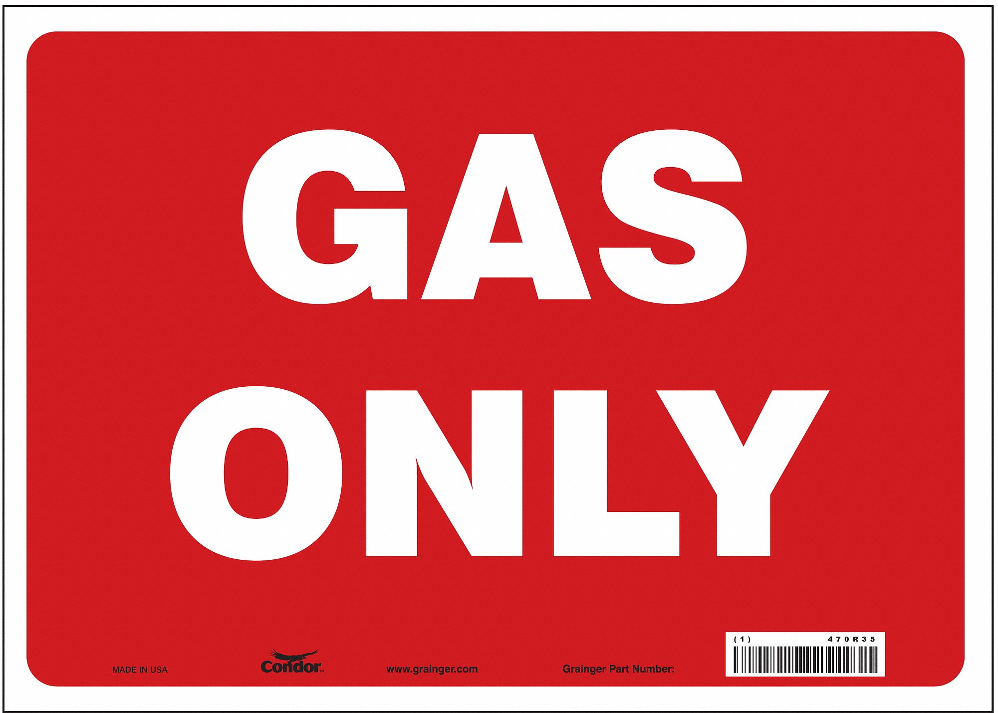 Safety Sign: Vinyl, Adhesive Sign Mounting, 10 in x 14 in Nominal Sign Size, Not Retroreflective