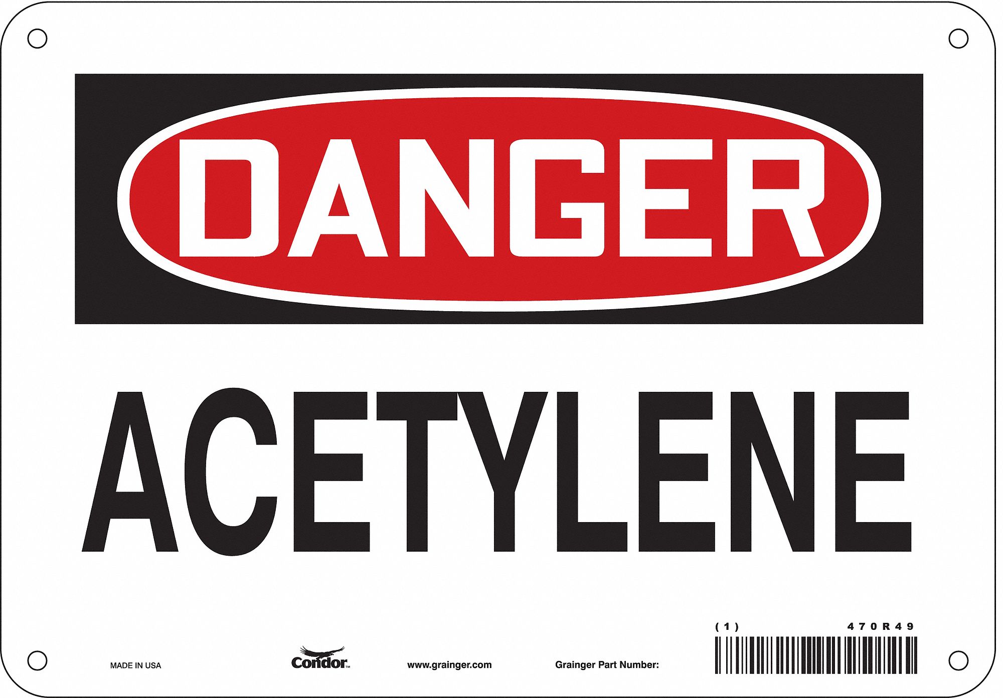 Safety Sign,7 in x 10 in,Aluminum