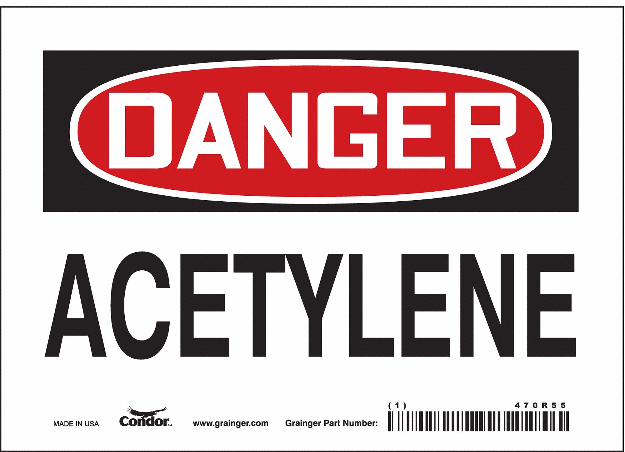 Safety Sign: Vinyl, Adhesive Sign Mounting, 5 in x 7 in Nominal Sign Size, Not Retroreflective