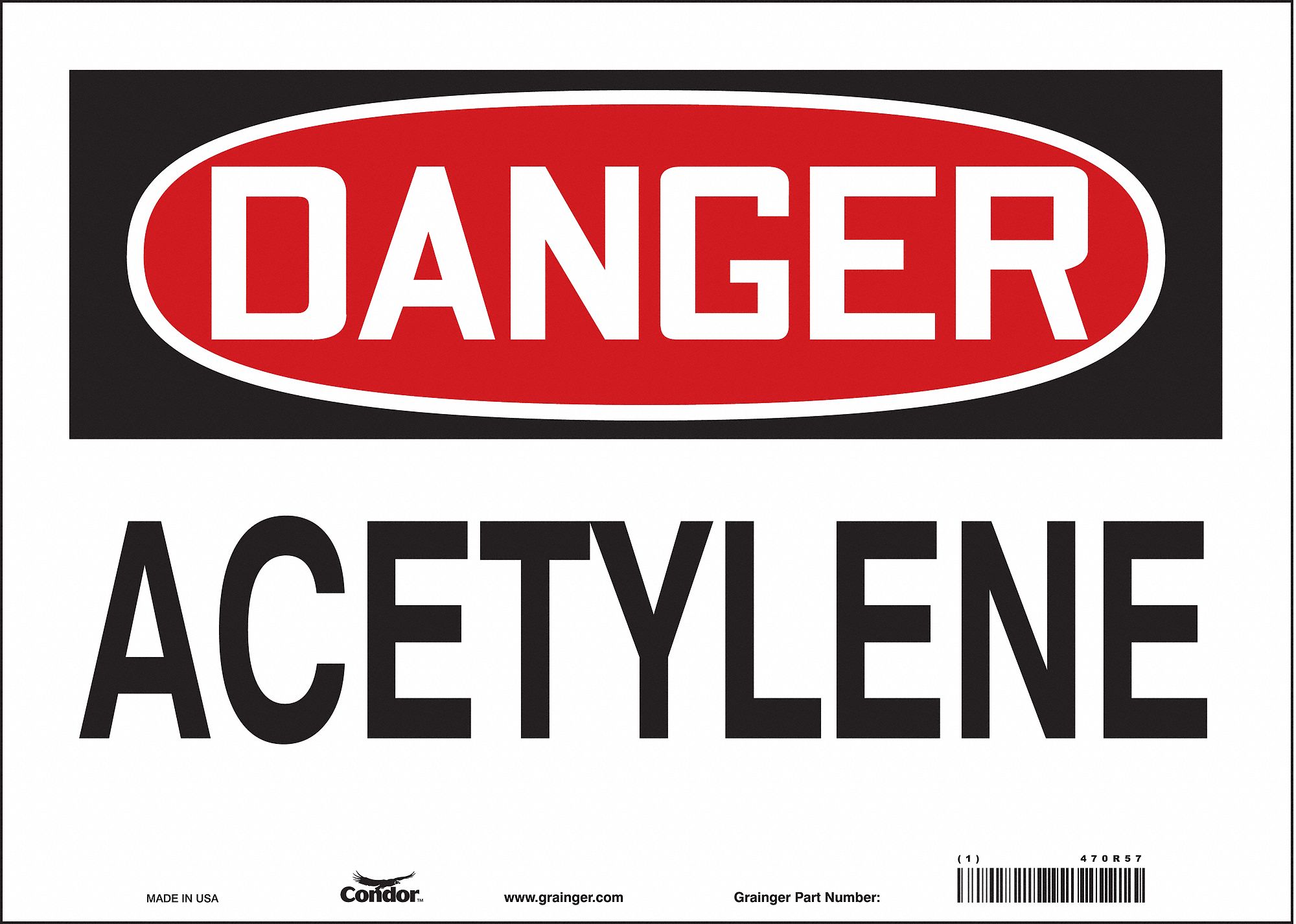 Safety Sign: Vinyl, Adhesive Sign Mounting, 10 in x 14 in Nominal Sign Size, Not Retroreflective