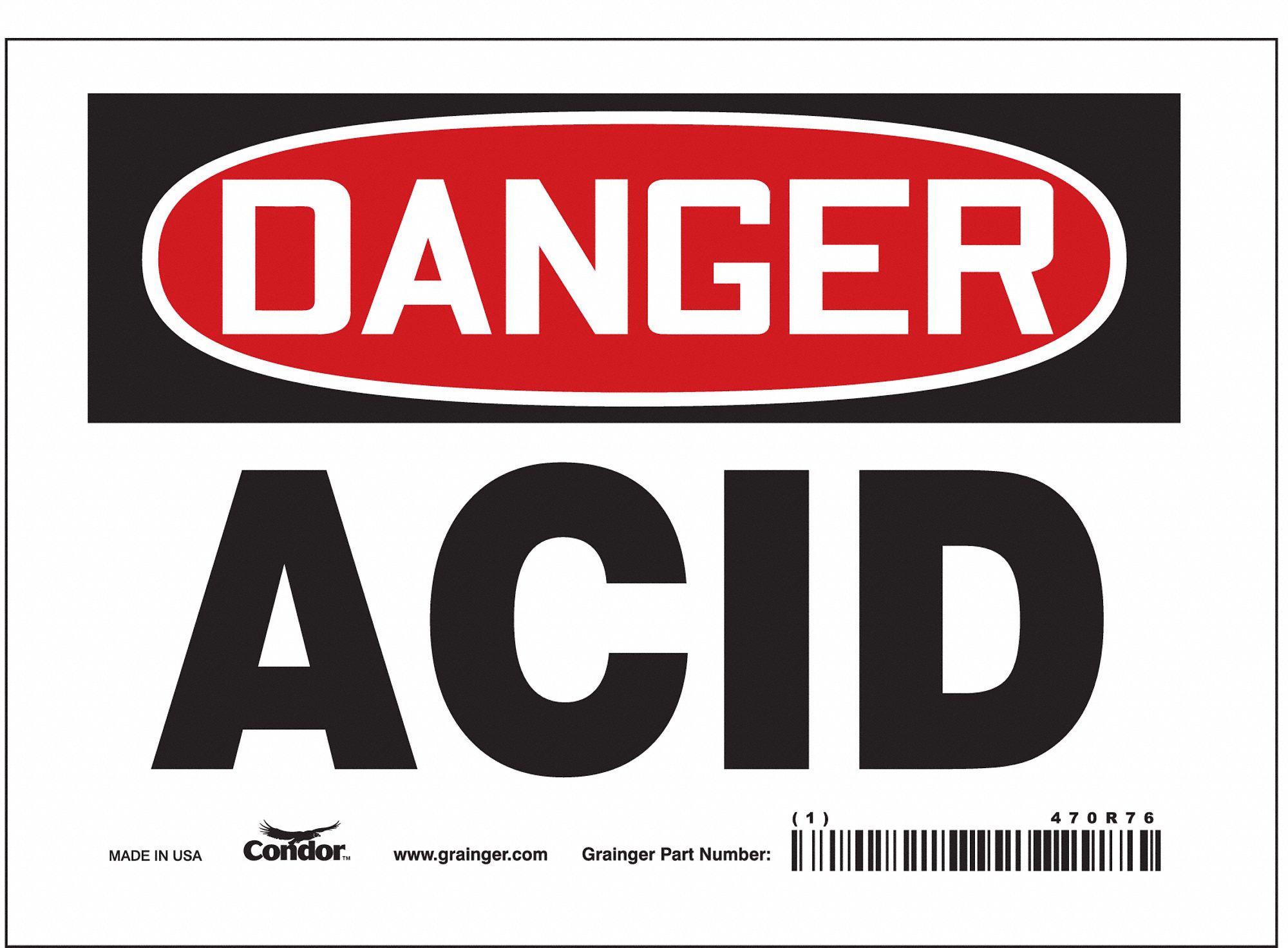 PANNEAU SECURITE,5PO X 7PO,VINYLE