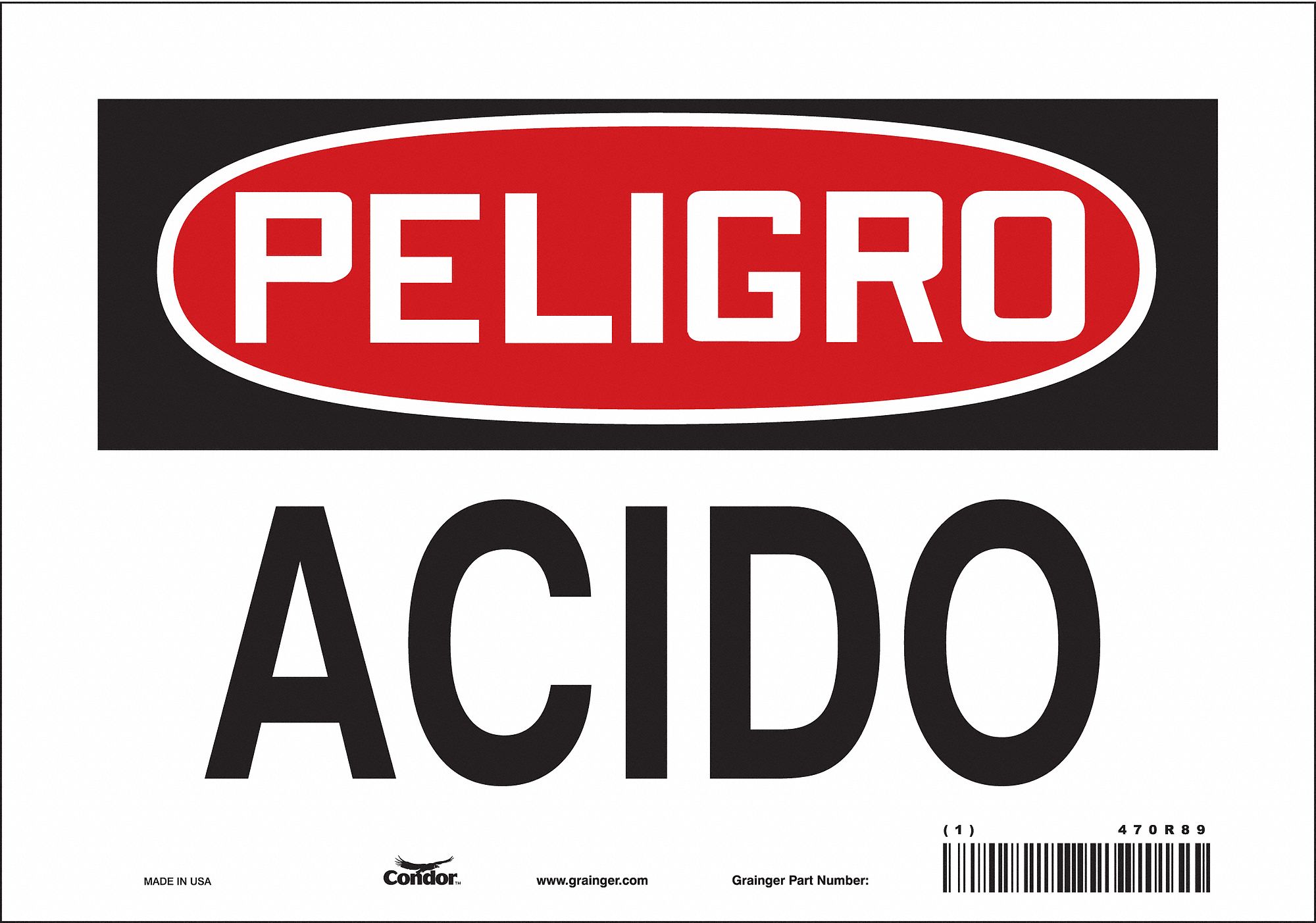 Safety Sign: Vinyl, Adhesive Sign Mounting, 7 in x 10 in Nominal Sign Size, Not Retroreflective