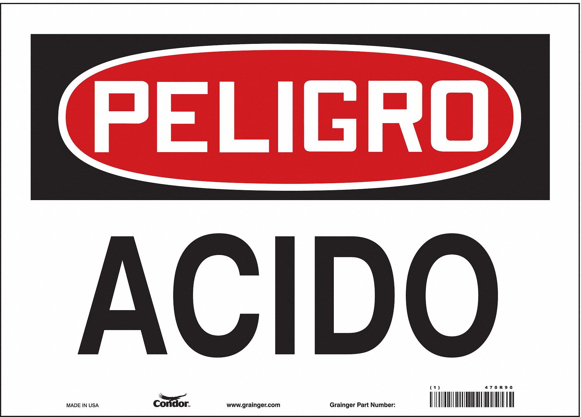 Safety Sign: Vinyl, Adhesive Sign Mounting, 10 in x 14 in Nominal Sign Size, Not Retroreflective