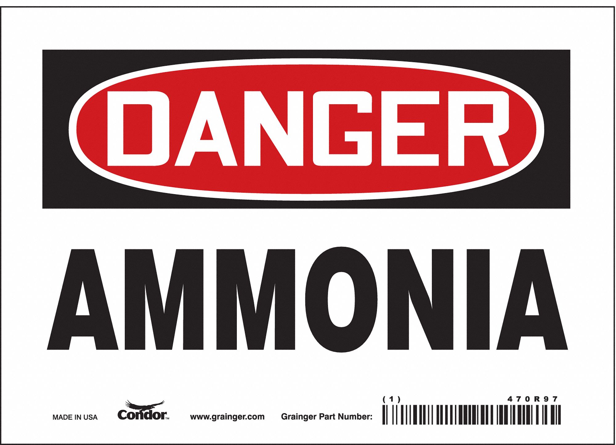 Safety Sign: Vinyl, Adhesive Sign Mounting, 5 in x 7 in Nominal Sign Size, Not Retroreflective