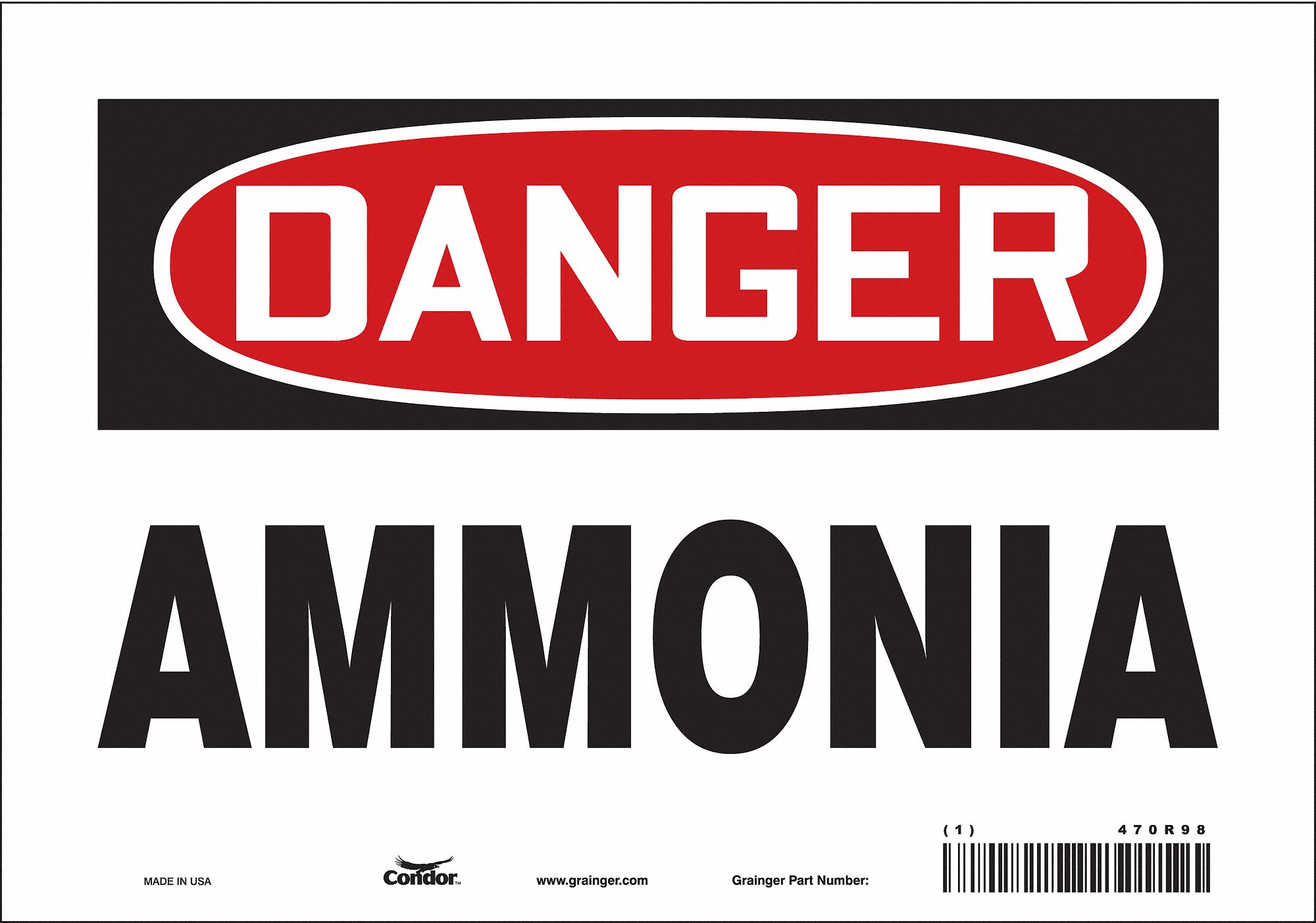 Safety Sign: Vinyl, Adhesive Sign Mounting, 7 in x 10 in Nominal Sign Size, Not Retroreflective