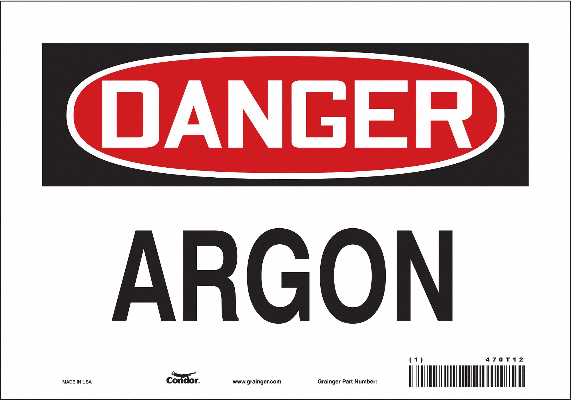 Safety Sign: Vinyl, Adhesive Sign Mounting, 7 in x 10 in Nominal Sign Size, Not Retroreflective