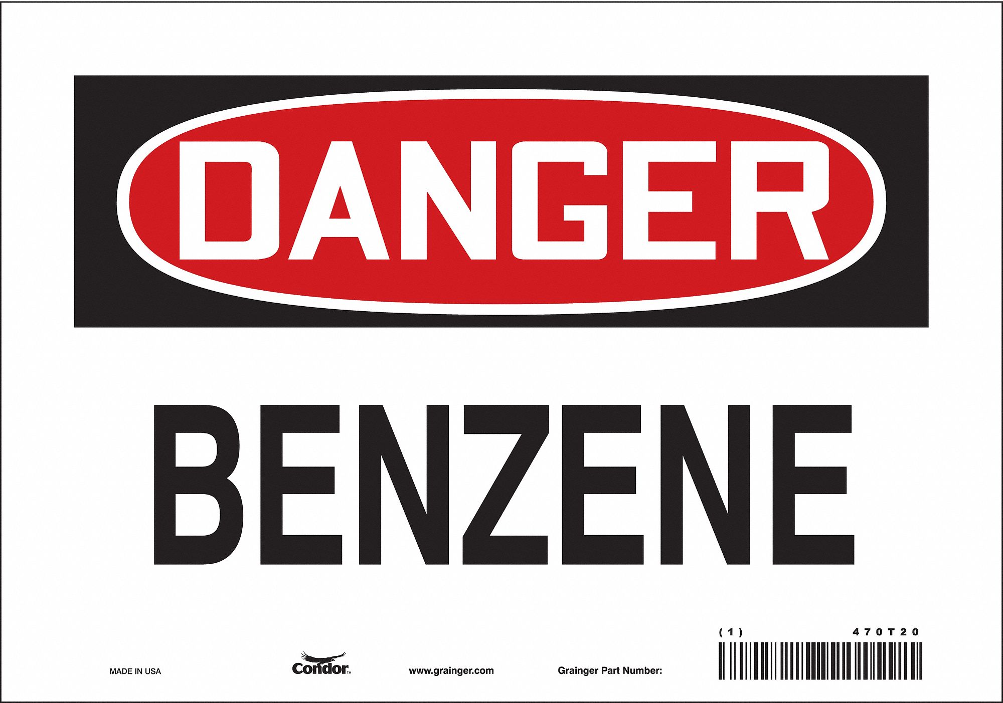 Safety Sign: Vinyl, Adhesive Sign Mounting, 7 in x 10 in Nominal Sign Size, Not Retroreflective