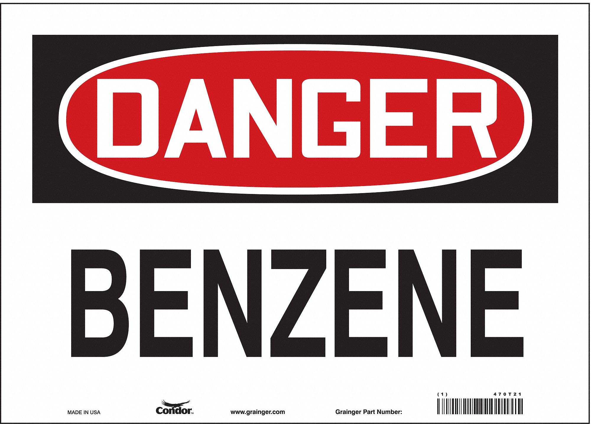 Safety Sign: Vinyl, Adhesive Sign Mounting, 10 in x 14 in Nominal Sign Size, Not Retroreflective