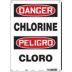 Danger/Peligro: Chlorine/Cloro Signs