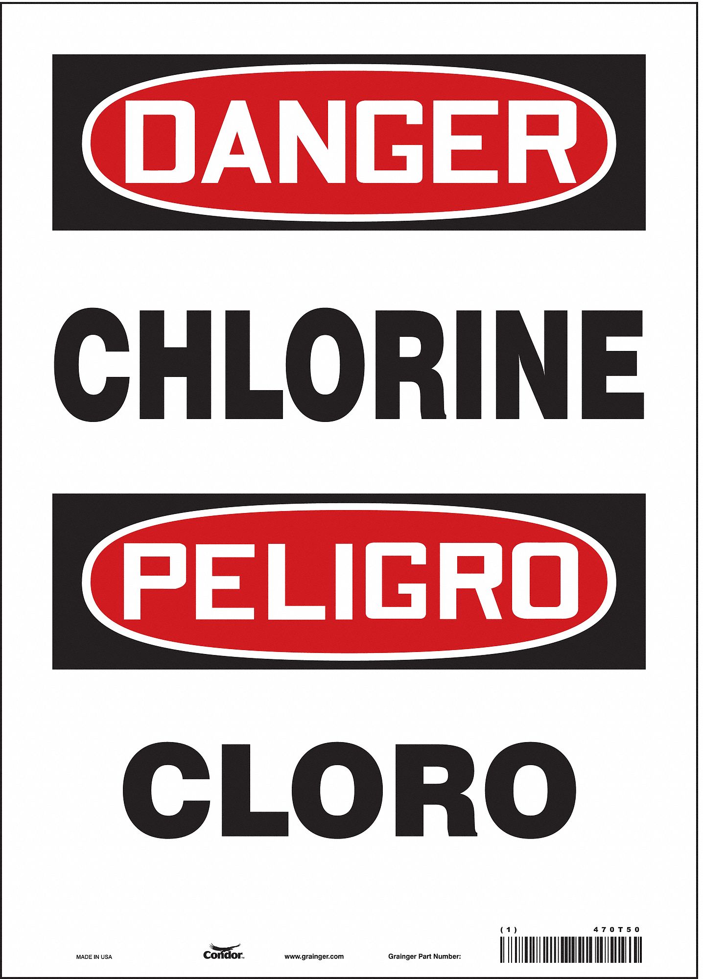 Safety Sign: Vinyl, Adhesive Sign Mounting, 14 in x 10 in Nominal Sign Size, Not Retroreflective