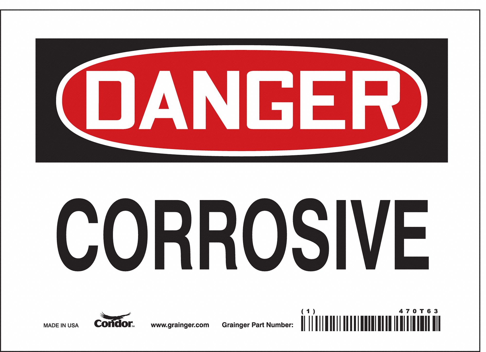 Safety Sign: Vinyl, Adhesive Sign Mounting, 5 in x 7 in Nominal Sign Size, Not Retroreflective