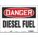 SAFETY SIGN, VINYL, ADHESIVE MOUNT, 10 IN X 14 IN NOMINAL SIGN SIZE, NOT RETROREFLECTIVE, DIESEL FUEL