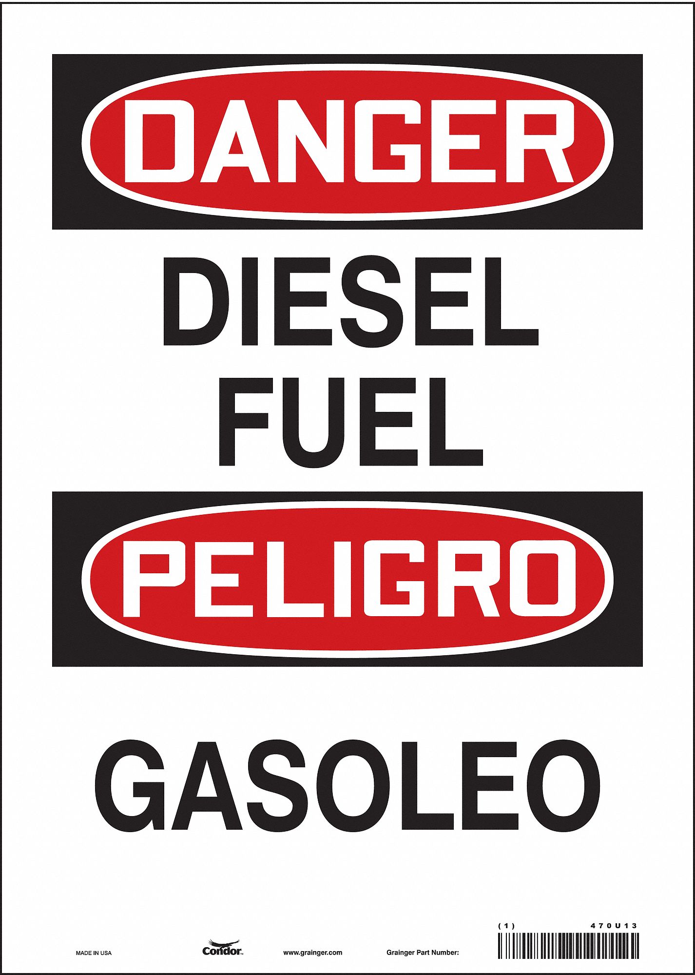 Safety Sign: Vinyl, Adhesive Sign Mounting, 14 in x 10 in Nominal Sign Size, Not Retroreflective