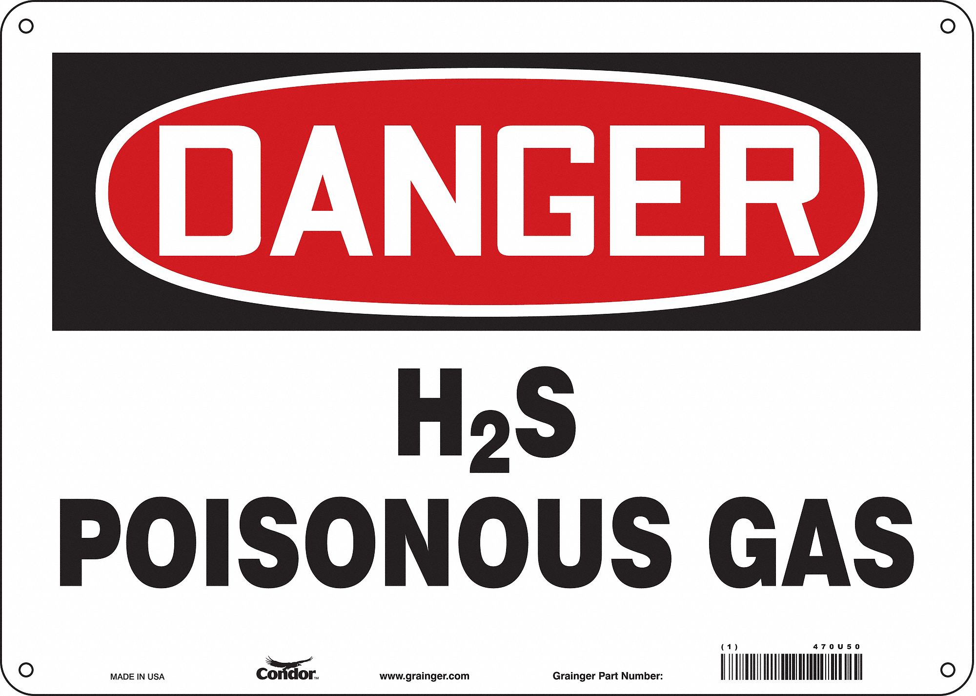Safety Sign, 10 in x 14 in, Aluminum