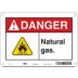 Danger: Natural Gas. Signs