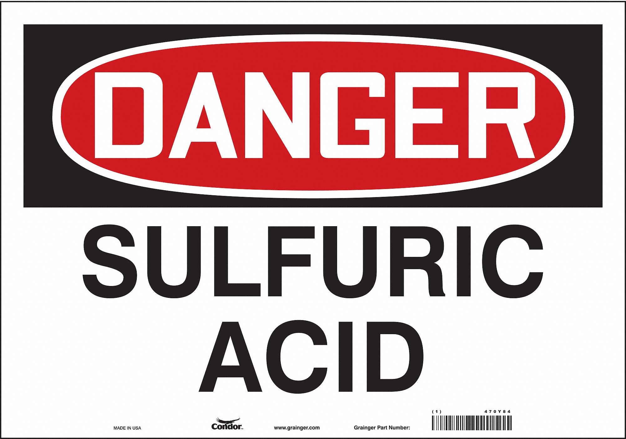 Safety Sign: Vinyl, Adhesive Sign Mounting, 14 in x 20 in Nominal Sign Size, Not Retroreflective