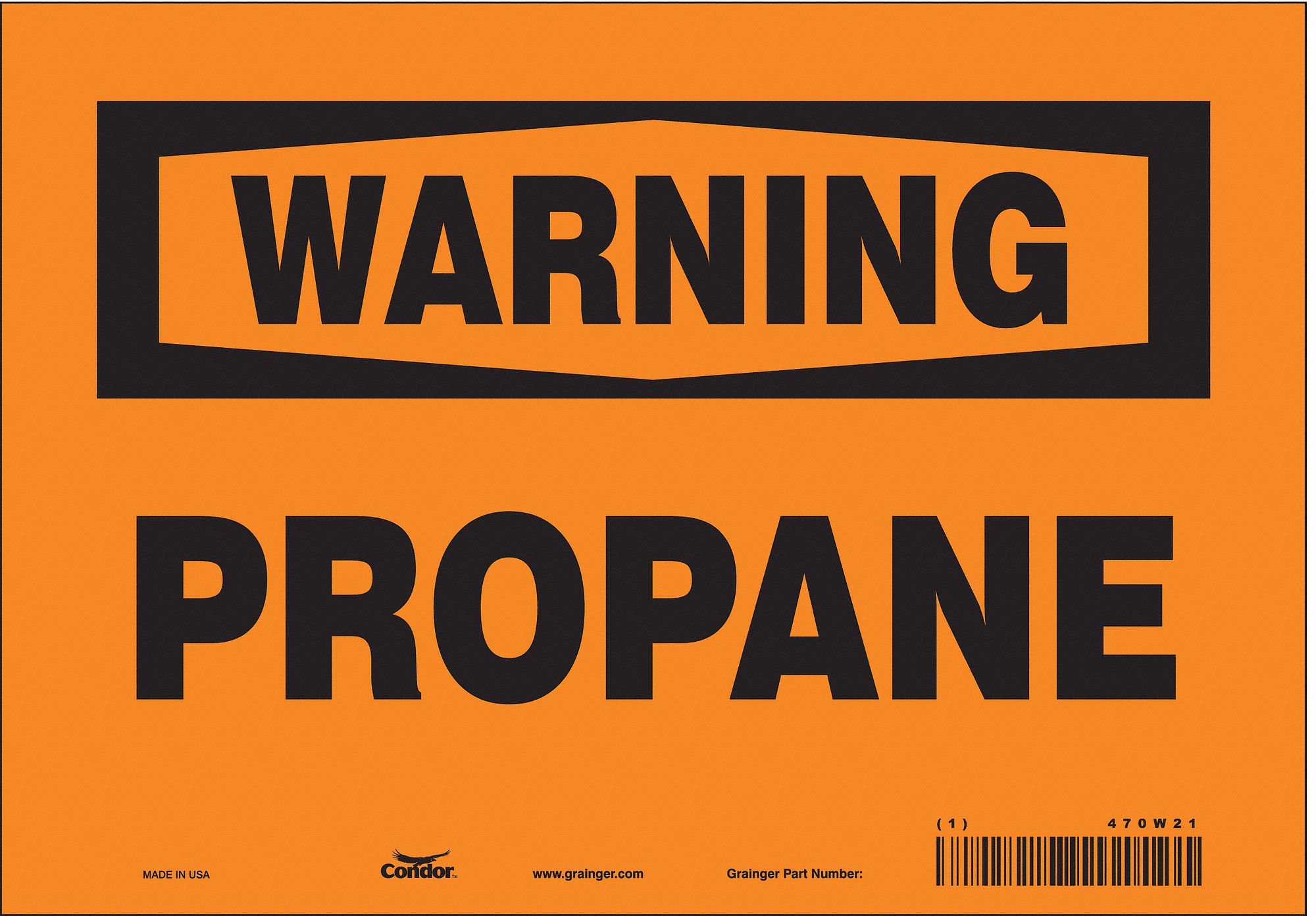 Safety Sign: Vinyl, Adhesive Sign Mounting, 7 in x 10 in Nominal Sign Size, Not Retroreflective