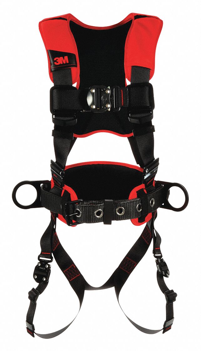3M PROTECTA Full Body Harness, 420 lb, Black - M/L - 470W24|1161201 ...