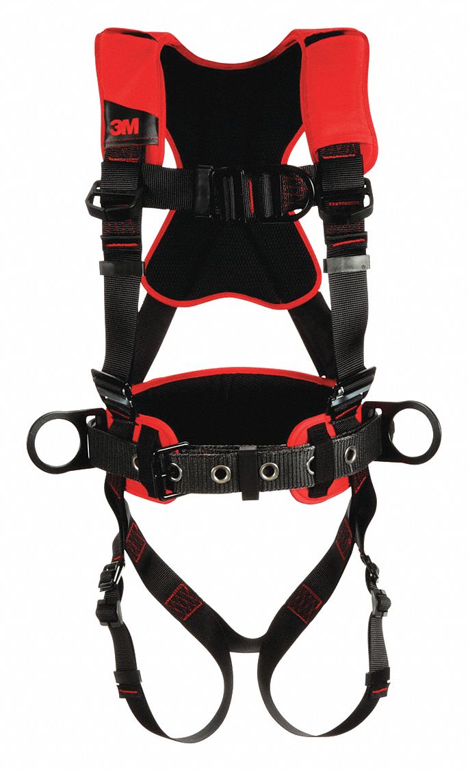 3M PROTECTA Full Body Harness, 420 lb, Black M/L 470W331161210
