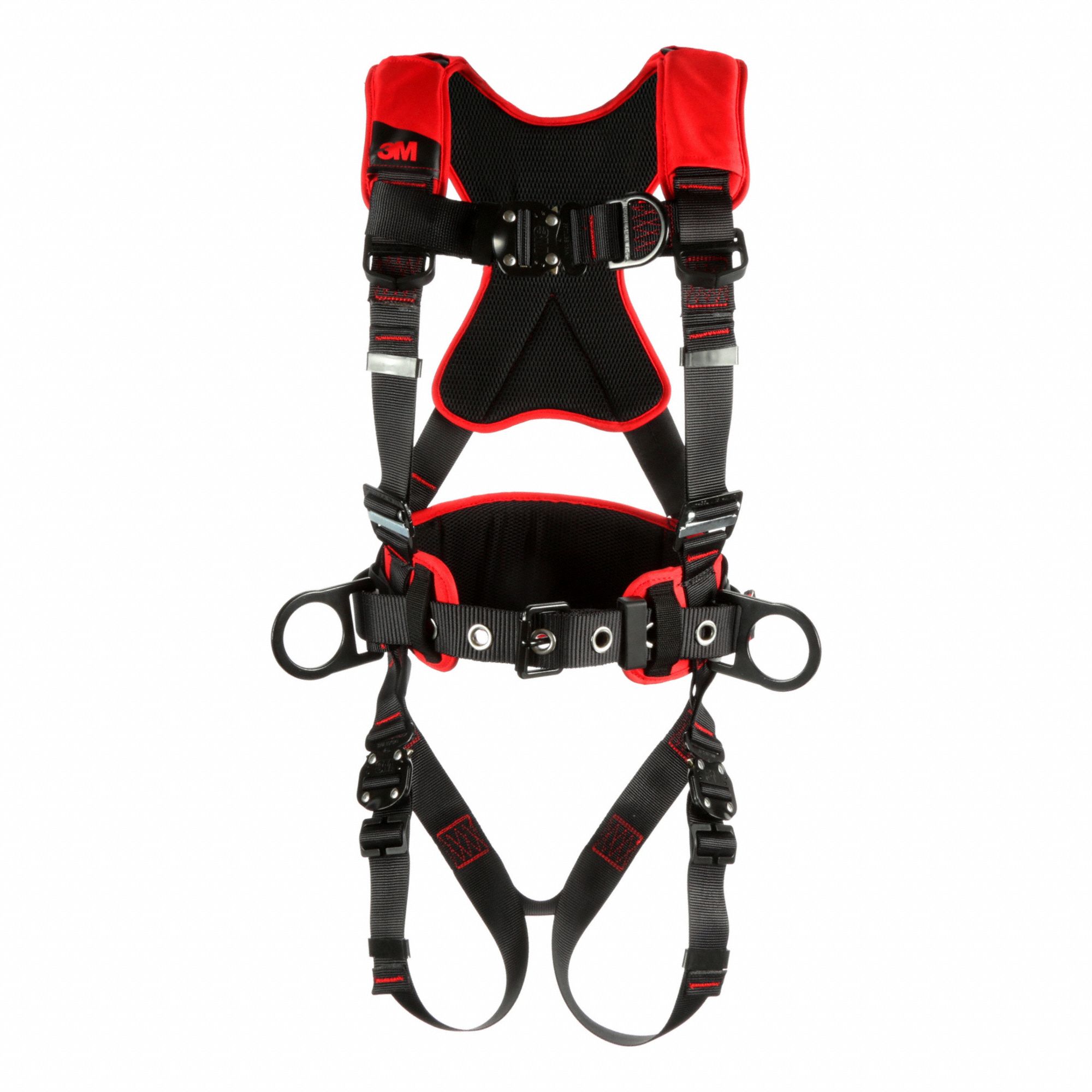 Full Body Harness: Vest, Quick-Connect / Quick-Connect Buckles, M/L, 420 lb Capacity