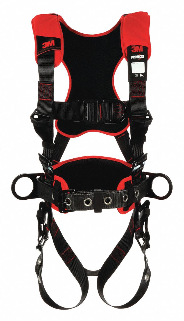 3M PROTECTA Full Body Harness, 420 lb, Black - XL - 470W47|1161228 ...