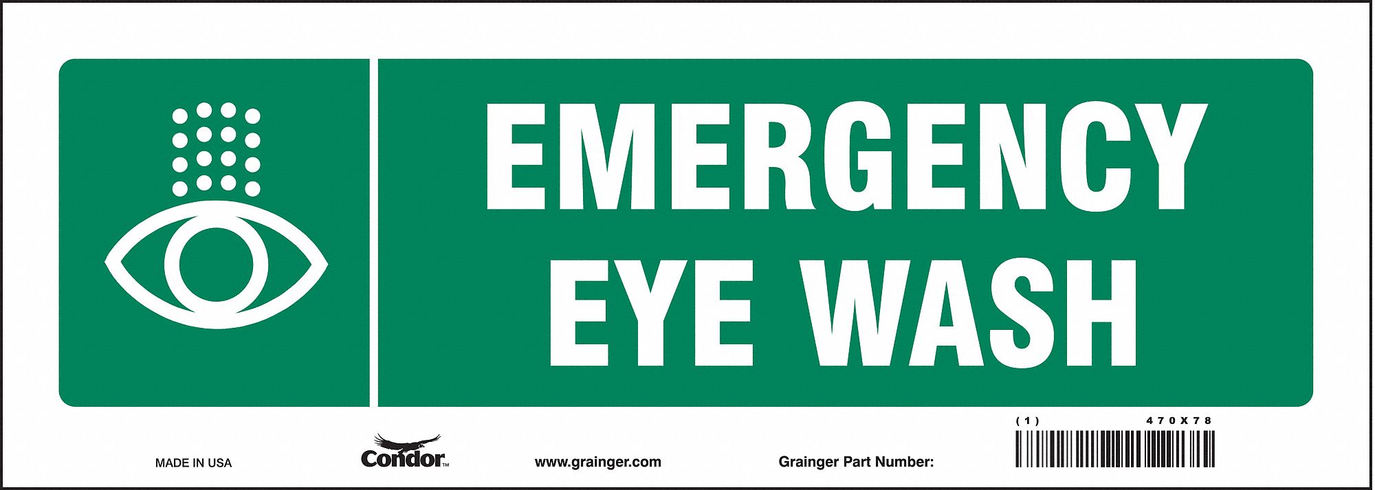 Safety Sign, 5 in x 14 in, Vinyl