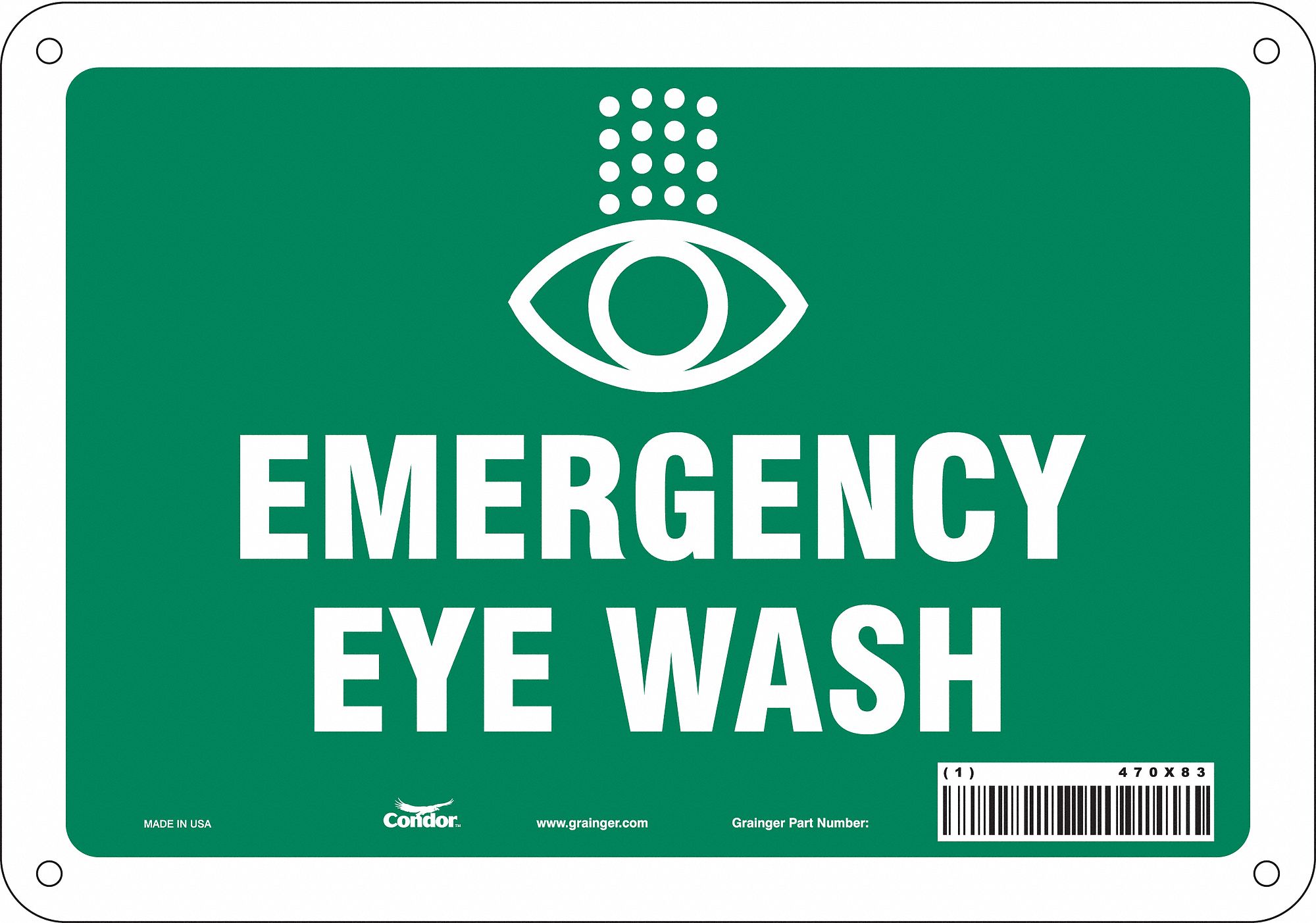 PANNEAU SECURITE,7PO X 10PO,POLYETHYLENE