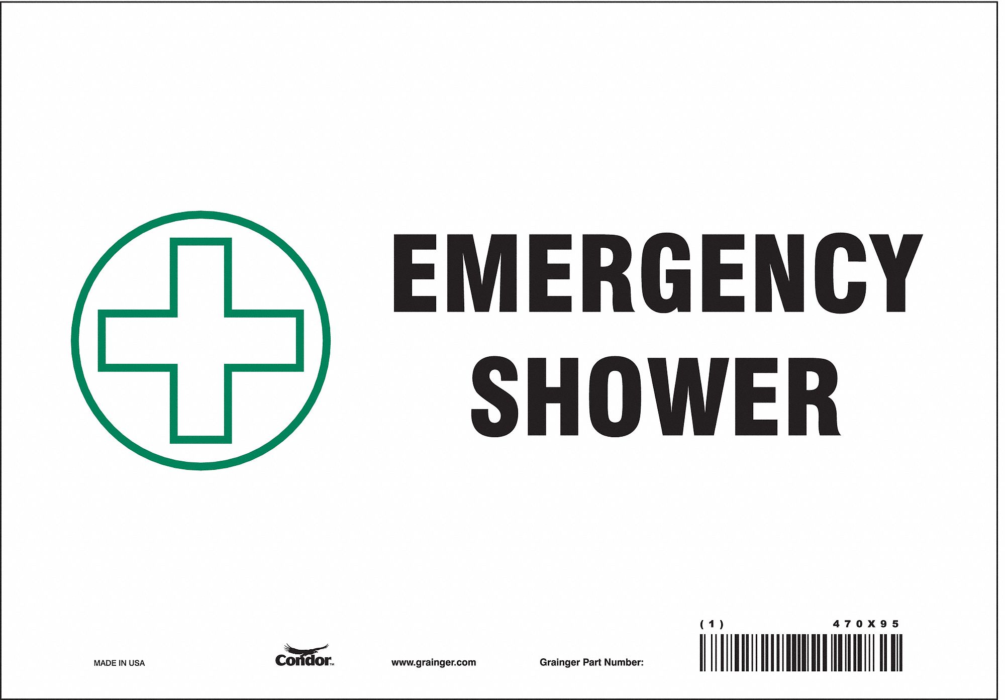 Safety Sign: Vinyl, Adhesive Sign Mounting, 7 in x 10 in Nominal Sign Size, Not Retroreflective